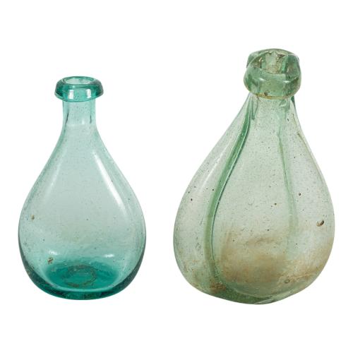 DOS VINAGRERAS DE CRISTAL CATALANAS S.XIX