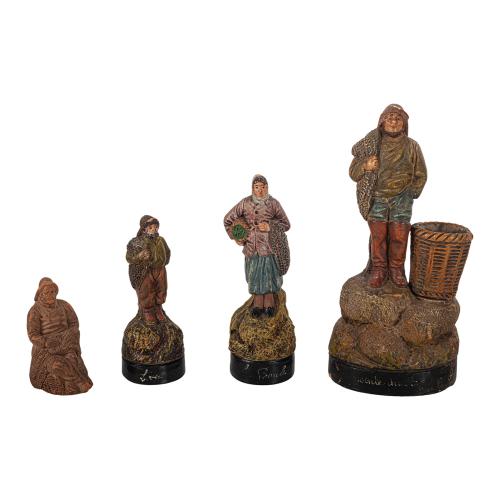 CONJUNTO DE FIGURAS EN TERRACOTA DE LA SEGUNDA MITAD DEL S.X