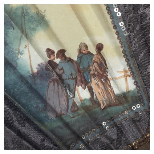 ABANICO CON ABANIQUERA DE PRINCIPIOS DEL S.XX