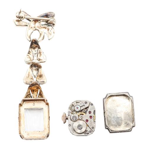 RELOJ BROCHE DE LOS AÑOS 40