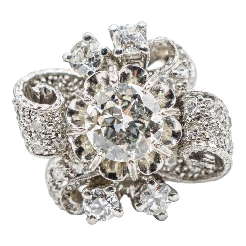 SORTIJA CON DIAMANTES DE LOS AÑOS 40