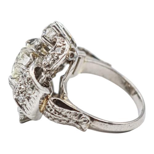 SORTIJA CON DIAMANTES DE LOS AÑOS 40