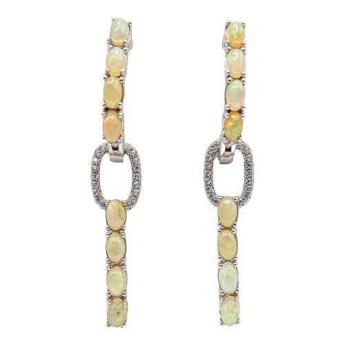 PENDIENTES LARGOS CON ÓPALOS