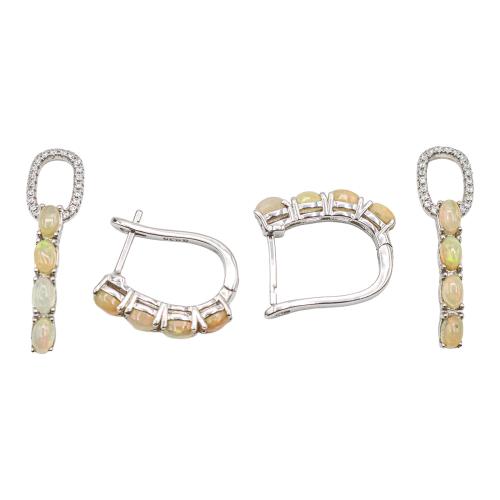 PENDIENTES LARGOS CON ÓPALOS
