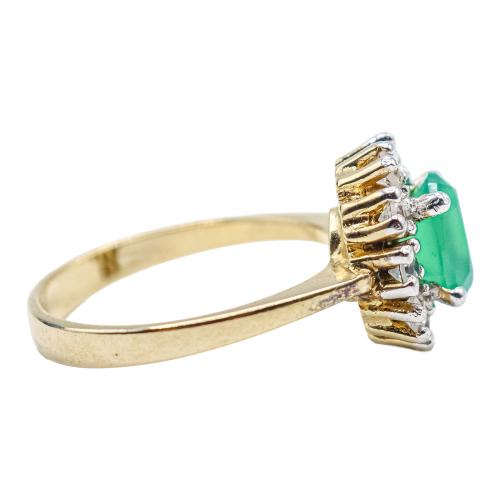 ANILLO ROSETÓN CON CRISOPRASA