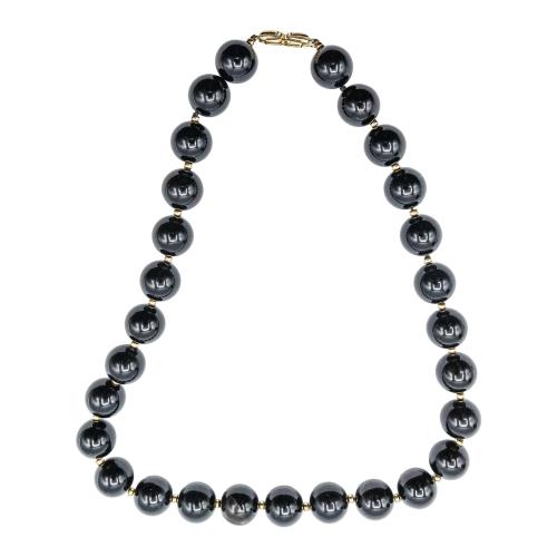 COLLAR DE ÓNIX Y ORO