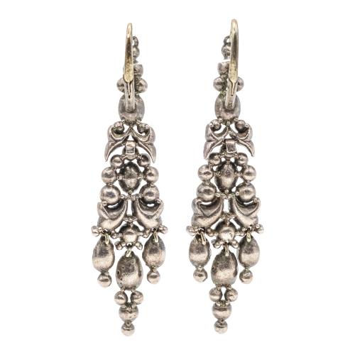 PENDIENTES CATALANES CON DIAMANTES DEL S.XIX