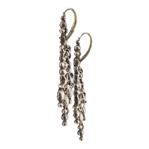 PENDIENTES CATALANES CON DIAMANTES DEL S.XIX