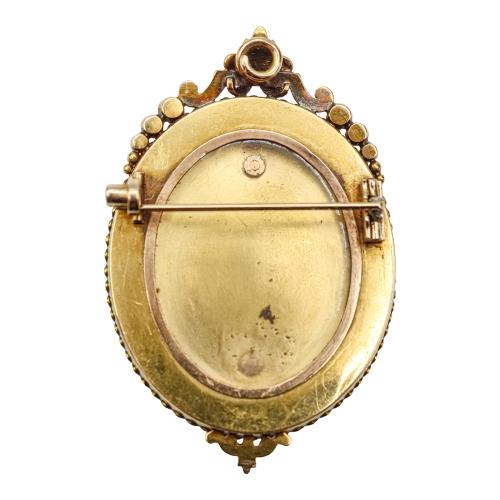 BROCHE GUARDAPELO CAMAFEO DEL S.XIX 