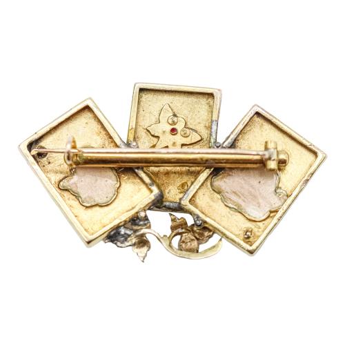 BROCHE CON ESMALTES DEL S.XIX