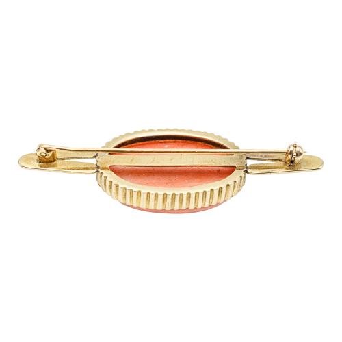 BROCHE CON CORAL, AÑOS 70