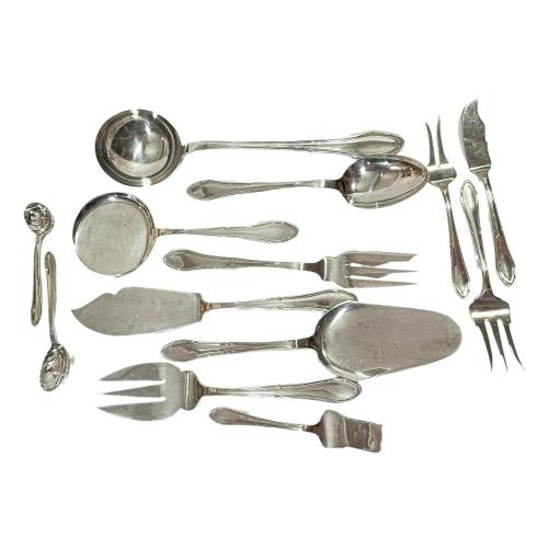 CUBERTERIA DE PLATA DE MEDIADOS DE SIGLO XX