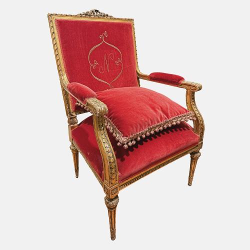 PAREJA DE SILLONES ESTILO LUÍS XVI