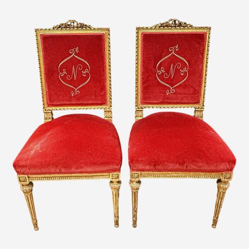 PAREJA DE SILLAS ESTILO LUÍS XVI