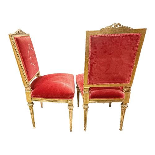 PAREJA DE SILLAS ESTILO LUÍS XVI