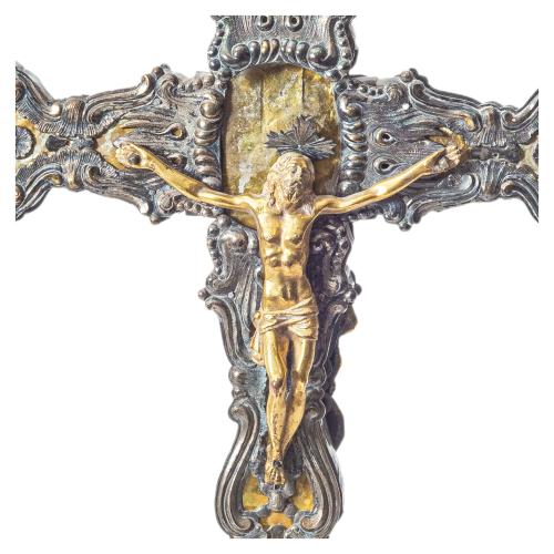 CRUZ PROCESIONAL DE PLATA CIRCA 1800
