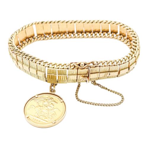 PULSERA CON MONEDA, AÑOS 60