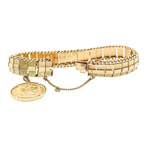 PULSERA CON MONEDA, AÑOS 60