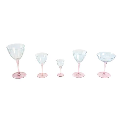 CONJUNTO DE COPAS Y BOTELLAS SEGUNDO TERCIO DEL SIGLO XX
