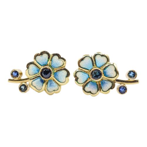PENDIENTES FLOR CON ESMALTES