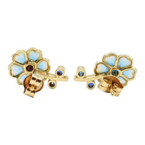 PENDIENTES FLOR CON ESMALTES