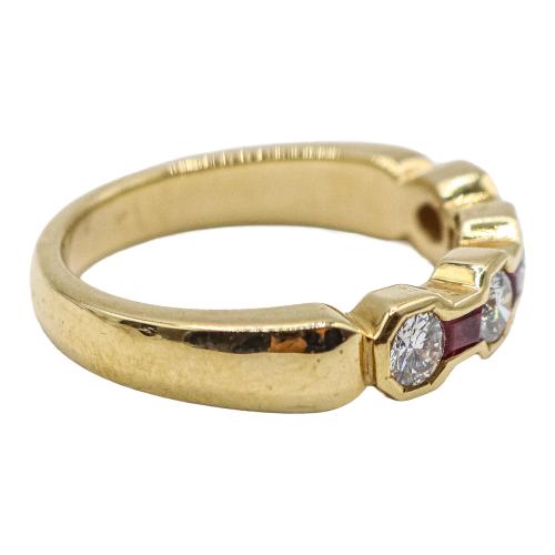 ANILLO MEDIA ALIANZA CON RUBÍES Y BRILLANTES