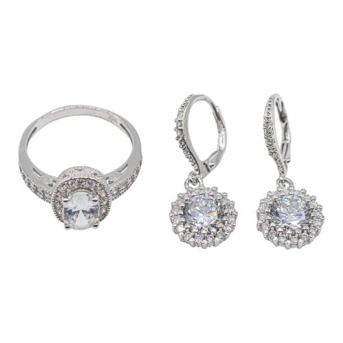 ANILLO Y PENDIENTES CON CIRCONITAS