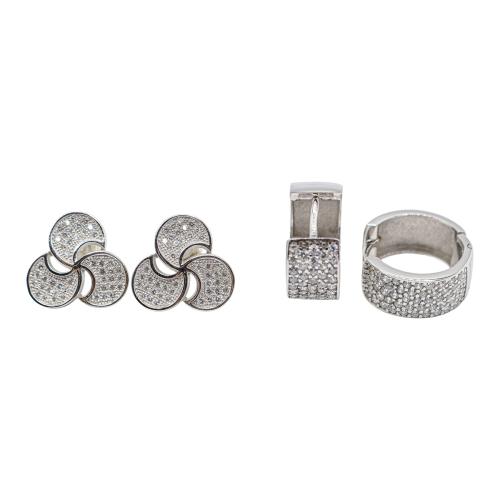 DOS PARES DE PENDIENTES CON CIRCONITAS