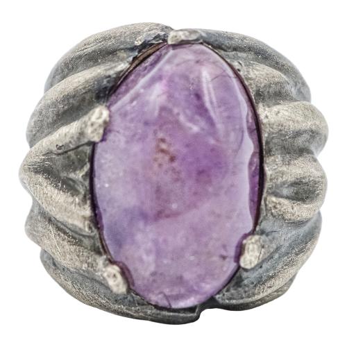ANILLO BOMBÉ CON AMATISTA