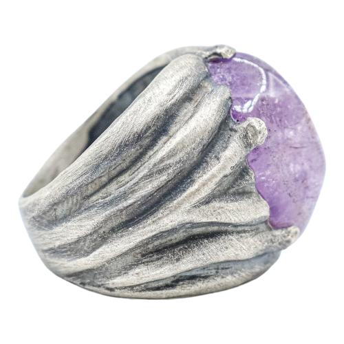 ANILLO BOMBÉ CON AMATISTA