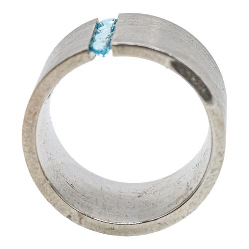 ANILLO ANCHO CON CIRCONITAS AZULES