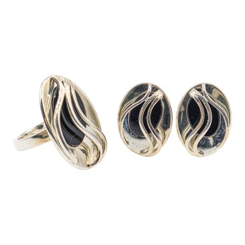 JUEGO DE ANILLO Y PENDIENTES 