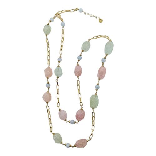 COLLAR LARGO CON CUARZOS