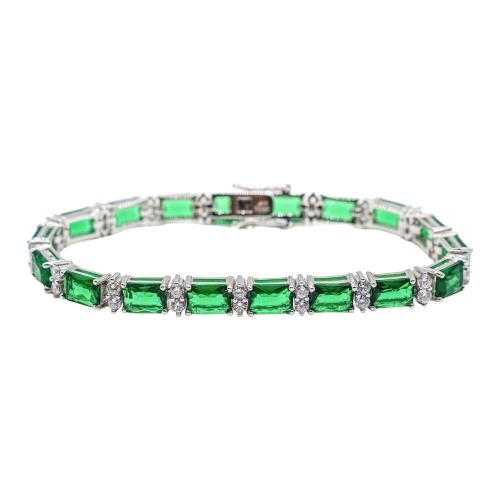 PULSERA RIVIERE CON CRISTALES VERDES