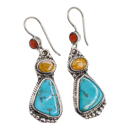 PENDIENTES CON TURQUESA