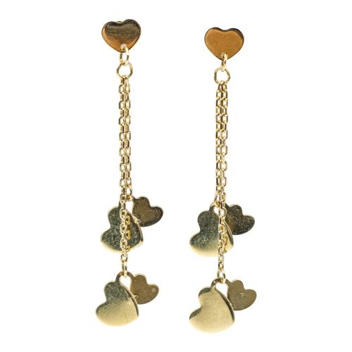 PENDIENTES LARGOS CON CORAZONES