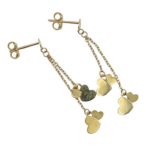 PENDIENTES LARGOS CON CORAZONES