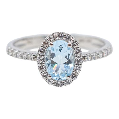 ANILLO CON TOPACIO AZUL