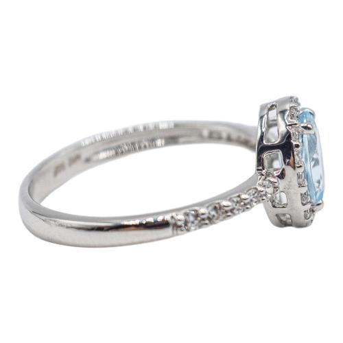 ANILLO CON TOPACIO AZUL