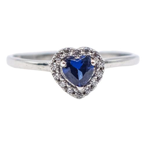 ANILLO CON ZAFIRO CORAZÓN