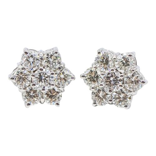 PENDIENTES ROSETONES CON DIAMANTES