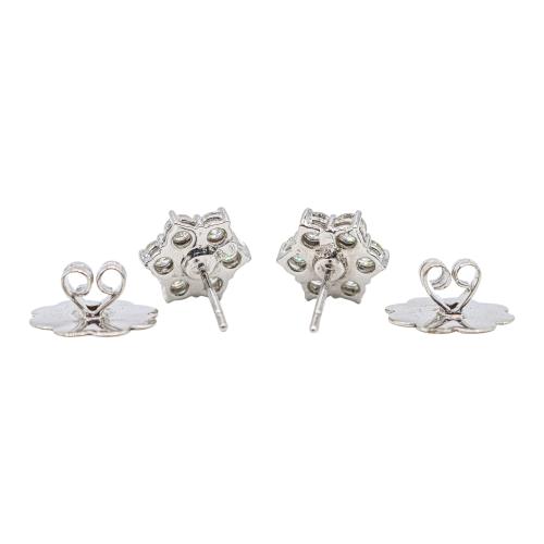PENDIENTES ROSETONES CON DIAMANTES