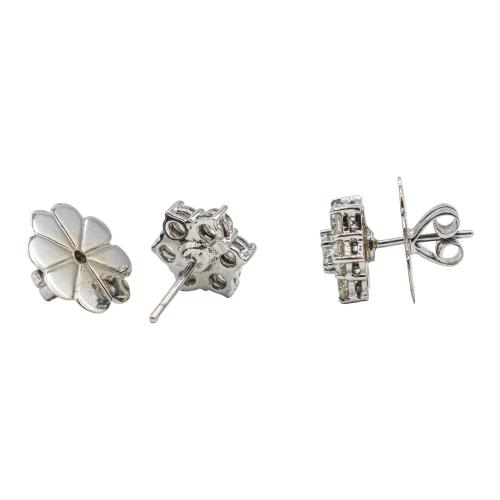 PENDIENTES ROSETONES CON DIAMANTES
