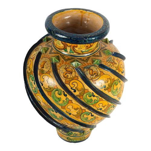 JARRÓN EN CERÁMICA DE TALAVERA DE PRIMER TERCIO DE S. XX