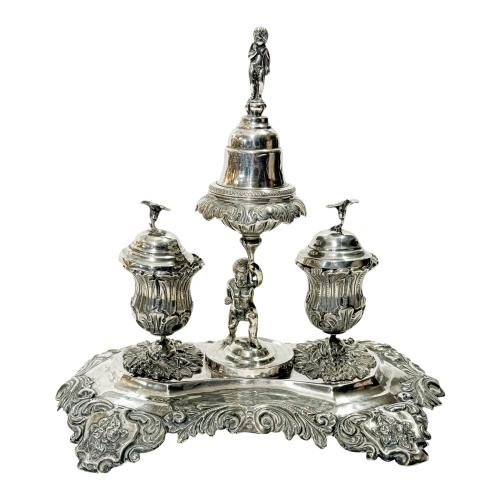 ESCRIBANIA DE PLATA DEL SIGLO XIX