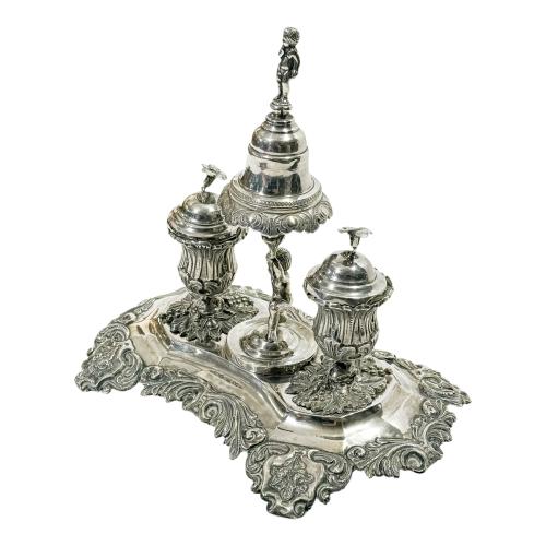 ESCRIBANIA DE PLATA DEL SIGLO XIX