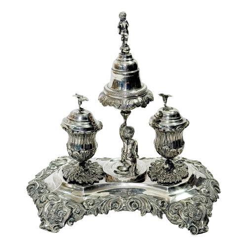 ESCRIBANIA DE PLATA DEL SIGLO XIX