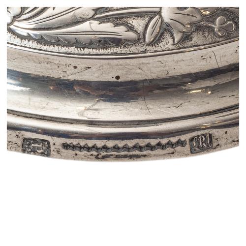 PAREJA DE CANDELEROS DE PLATA  DEL SIGLO XIX