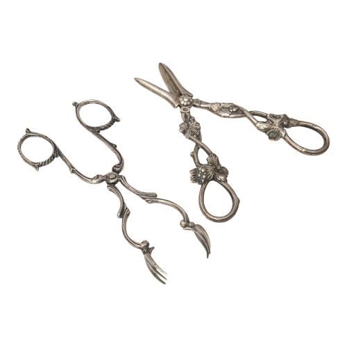 PINZAS Y TIJERAS EN PLATA DE MEDIADOS DEL S.XX
