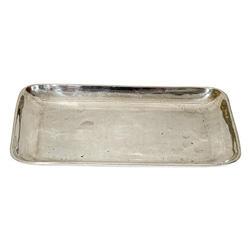 SALVILLA RECTANGULAR  DE PLATA DE MEDIADOS DE S. XX